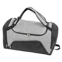 Grijs/zwarte sporttas/weekendtas/rugtas met schoenenvak - 55 x 30 x 28 cm - 45 liter - reistas