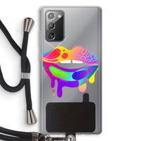 Lip Palette: Samsung Galaxy Note 20 / Note 20 5G Transparant Hoesje met koord