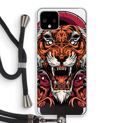 Tiger and Rattlesnakes: Pixel 4 Transparant Hoesje met koord