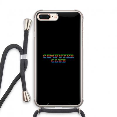 Retro: iPhone 8 Plus Transparant Hoesje met koord
