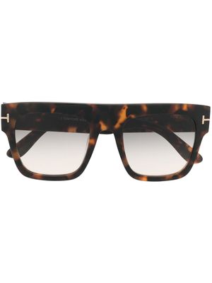 TOM FORD Eyewear lunettes de soleil Renee à monture carrée - Marron