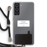 Reminder: Samsung Galaxy S21 FE Transparant Hoesje met koord