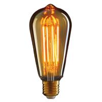 Anna's Collection LED Retro gloeilamp - sfeerlamp/designlamp - oranje glas - 145 x 64 mm   -