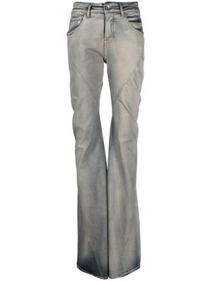 Rick Owens DRKSHDW jean droit Bias à taille mi-haute - Bleu