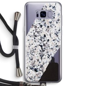 Gespikkelde marmer: Samsung Galaxy S8 Plus Transparant Hoesje met koord