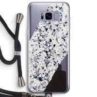 Gespikkelde marmer: Samsung Galaxy S8 Plus Transparant Hoesje met koord