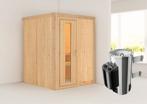 Karibu | Minja Sauna | Energiesparende Deur | Kachel 3,6 kW Geïntegreerde Bediening