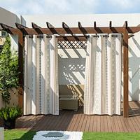 Boheemse stijl waterdicht buitengordijn privacy, schuifpuigordijngordijnen, pergolagordijnen voor tuinhuisje, balkon, veranda, feest, 1 paneel Lightinthebox