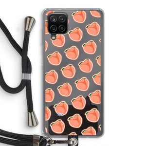 Just peachy: Samsung Galaxy A12 Transparant Hoesje met koord