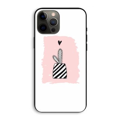 Zwart-wit cactus: iPhone 12 Pro Max Biologisch afbreekbaar hoesje