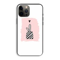 Zwart-wit cactus: iPhone 12 Pro Max Biologisch afbreekbaar hoesje