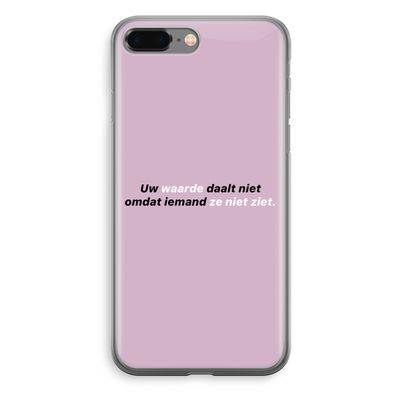 uw waarde daalt niet: iPhone 8 Plus Transparant Hoesje