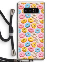 Pink donuts: Samsung Galaxy Note 8 Transparant Hoesje met koord