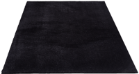 Karpet24 Loft modern pluizig laagpolig tapijt, antislip onderkant, wasbaar tot 30 graden, heerlijk zacht, bontlook, zwart rond-Ø 160 cm