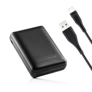 MOJOGEAR MINI EXTRA FAST 10.000 mAh powerbank met USB-C naar USB kabel Extra Sterk 1,5m