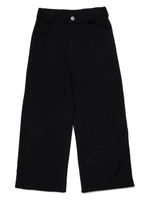 MM6 Maison Margiela Kids pantalon en coton à effet usé - Noir