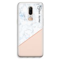 Marmer in stijl: OnePlus 6 Transparant Hoesje