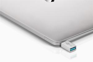 Goobay 56620 tussenstuk voor kabels USB C USB A Zilver