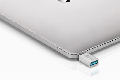 Goobay 56620 tussenstuk voor kabels USB C USB A Zilver