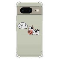 Google Pixel 8 Stevig Bumper Hoesje Cow - thumbnail