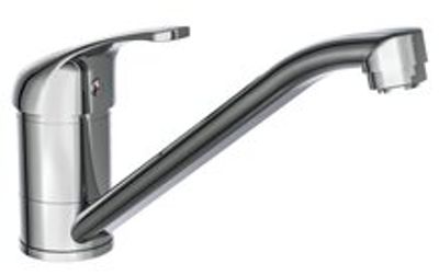 ULTRA ééngreepsmengkraan keuken, lage druk, chroom kraan met verlengde uitloop en 360° draaibereik keramische schijven geluidsarme, verwisselbare 40 mm-cartouche flexibele metalen aansluitslan