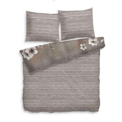 Heckett & Lane dekbedovertrek Chris - taupe - 240x200/220 cm