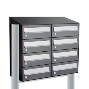 Allux Hive Set 2-Breed, 4-Hoog Met Dak Op Statief Antraciet - 40030065_2x4ds