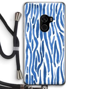 Blauwe nerven: Xiaomi Mi Mix 2 Transparant Hoesje met koord
