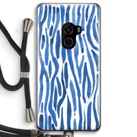 Blauwe nerven: Xiaomi Mi Mix 2 Transparant Hoesje met koord Blauwe nerven: Xiaomi Mi Mix 2 Transparant Hoesje met koord