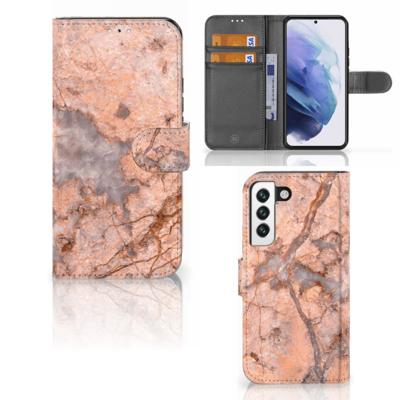 Samsung Galaxy S22 | Bookcase | Marmer Oranje