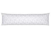 LIVARNO home Kussensloop voor zijslaapkussen 145 x 40 cm (Bladeren wit)