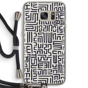 Moroccan Print: Samsung Galaxy S7 Transparant Hoesje met koord