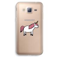 Eenhoorn: Samsung Galaxy J3 (2016) Transparant Hoesje - thumbnail