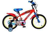 Paw Patrol kinderfiets - jongens - 16 inch - rood - twee handremmen