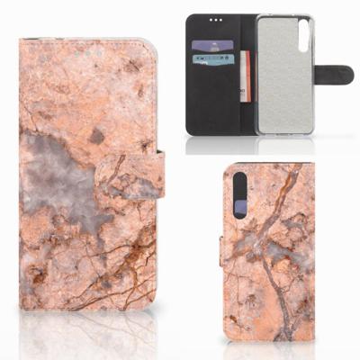 Huawei P20 Pro | Bookcase | Marmer Oranje