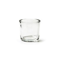 Kaarsenhouder - Waxinelichtjeshouder - transparant - glas - 12 cm
