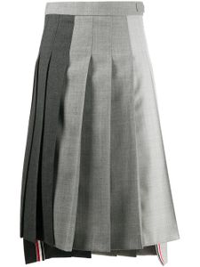 Thom Browne jupe Fun-Mix plissée en laine - Gris