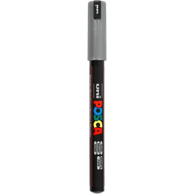 Uni-Posca Posca marker, afm pc-1mr, lijndikte 0,7 mm, extra-fijn, zilver, 1 stuk