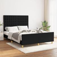 Bedframe zonder matras stof zwart 140x200 cm