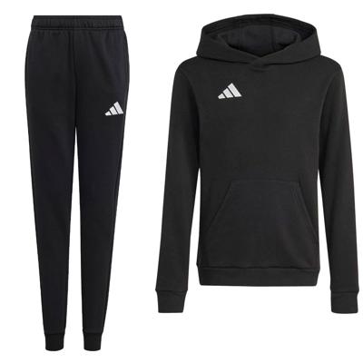 adidas Entrada 26 Hoodie Joggingpak Kids Zwart Wit
