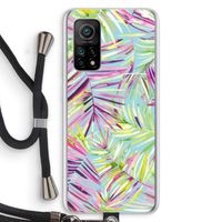 Tropical Palms Blue: Xiaomi Mi 10T 5G Transparant Hoesje met koord