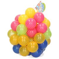 Kunststof ballenbak ballen 50x stuks 6 cm vrolijke kleurenmix - thumbnail