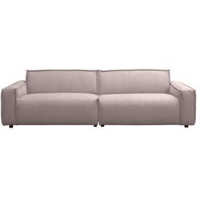 Leen Bakker - Bank Brooklyn 3-zits - Soop - Stof - Roze - 101x270x76 Cm