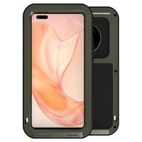 Love Mei Powerful Huawei Mate 40 Pro Hybrid Case - Groen