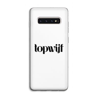 Topwijf Wit: Samsung Galaxy S10 4G Transparant Hoesje