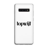 Topwijf Wit: Samsung Galaxy S10 4G Transparant Hoesje Topwijf Wit: Samsung Galaxy S10 4G Transparant Hoesje