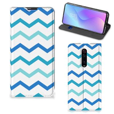 Xiaomi Mi 9T Pro | Hoesje met Magneet | Zigzag Blauw