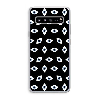 Eyes pattern: Samsung Galaxy S10 5G Transparant Hoesje