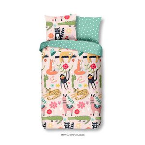 Good Morning katoenen kinderdekbedovertrek Dinos Good Morning katoenen kinderdekbedovertrek Dinos