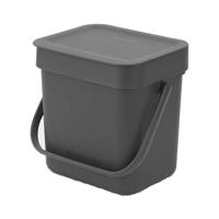 Brabantia Sort & Go afvalbakje 3 liter - Dark Grey - thumbnail